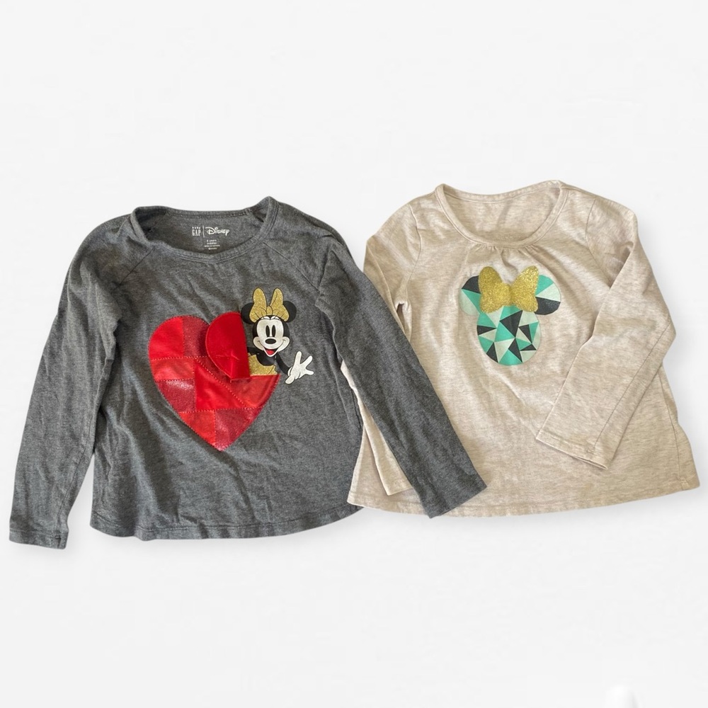 Disney Girls Minnie Mouse Kids Long Sleeve Tees 4/5 toddler
